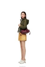 Loewe Women Small Paseo bag in shiny nappa calfskin 206XF414 Burgundy - Image 2