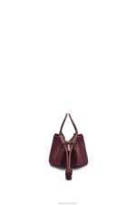 Loewe Women Small Paseo bag in shiny nappa calfskin 206XF414 Burgundy - Image 4