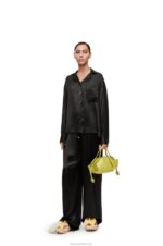 Loewe Women Small Paseo bag in shiny nappa calfskin 206XF419 Lime Yellow - Image 2