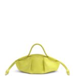 Loewe Women Small Paseo bag in shiny nappa calfskin 206XF419 Lime Yellow