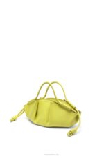 Loewe Women Small Paseo bag in shiny nappa calfskin 206XF419 Lime Yellow - Image 3