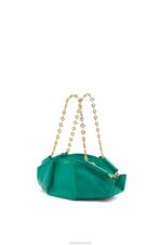 Loewe Women Small Paseo bag in shiny nappa calfskin with chain 206XF403 Emerald Green - Image 4