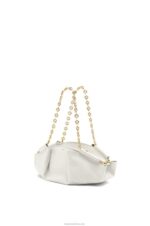 Loewe Women Small Paseo bag in shiny nappa calfskin with chain 206XF404 Soft White - Image 2