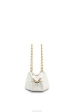 Loewe Women Small Paseo bag in shiny nappa calfskin with chain 206XF404 Soft White - Image 3
