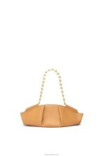 Loewe Women Small Paseo bag in shiny nappa calfskin with chain 206XF421 Warm Desert - Image 5