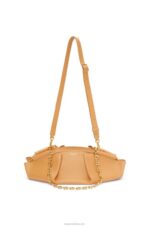 Loewe Women Small Paseo bag in shiny nappa calfskin with chain 206XF421 Warm Desert - Image 6