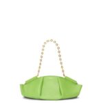 Loewe Women Small Paseo bag in shiny nappa calfskin with chain 206XF422 Apple Green
