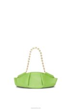 Loewe Women Small Paseo bag in shiny nappa calfskin with chain 206XF422 Apple Green - Image 4
