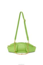 Loewe Women Small Paseo bag in shiny nappa calfskin with chain 206XF422 Apple Green - Image 5