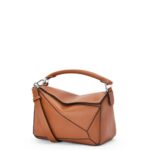 Loewe Women Small Puzzle bag in classic calfskin 206XF364 Tan