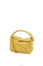 Loewe Women Small Puzzle bag in classic calfskin 206XF365 Bright Ochre