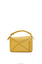 Loewe Women Small Puzzle bag in classic calfskin 206XF365 Bright Ochre - Image 5