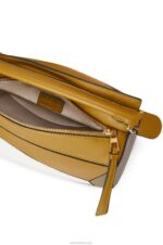 Loewe Women Small Puzzle bag in classic calfskin 206XF497 Ochre/Soft White - Image 7