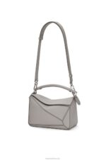 Loewe Women Small Puzzle bag in classic calfskin 206XF537 Pearl Grey - Image 5