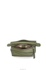 Loewe Women Small Puzzle bag in classic calfskin 206XF545 Avocado Green - Image 5