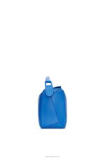 Loewe Women Small Puzzle bag in satin calfskin 206XF480 Scuba Blue - Image 4