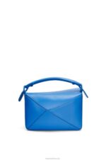 Loewe Women Small Puzzle bag in satin calfskin 206XF480 Scuba Blue - Image 5