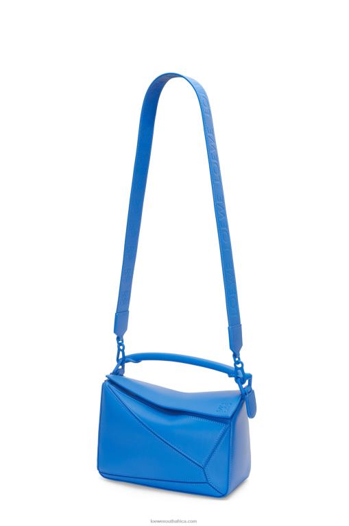 Loewe Women Small Puzzle bag in satin calfskin 206XF480 Scuba Blue - Image 6