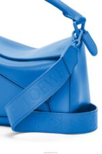 Loewe Women Small Puzzle bag in satin calfskin 206XF480 Scuba Blue - Image 8