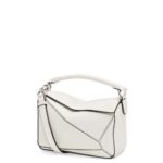 Loewe Women Small Puzzle bag in soft grained calfskin 206XF367 Soft White