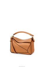 Loewe Women Small Puzzle bag in soft grained calfskin 206XF368 Light Caramel