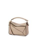 Loewe Women Small Puzzle bag in soft grained calfskin 206XF397 Sand