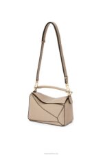Loewe Women Small Puzzle bag in soft grained calfskin 206XF397 Sand - Image 6