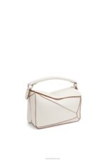 Loewe Women Small Puzzle bag in soft grained calfskin 206XF505 Soft White - Image 2