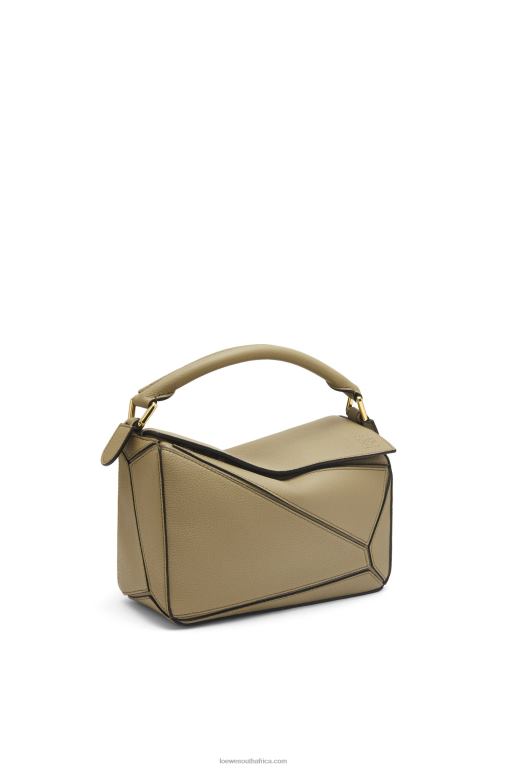 Loewe Women Small Puzzle bag in soft grained calfskin 206XF535 Artichoke Green - Image 3