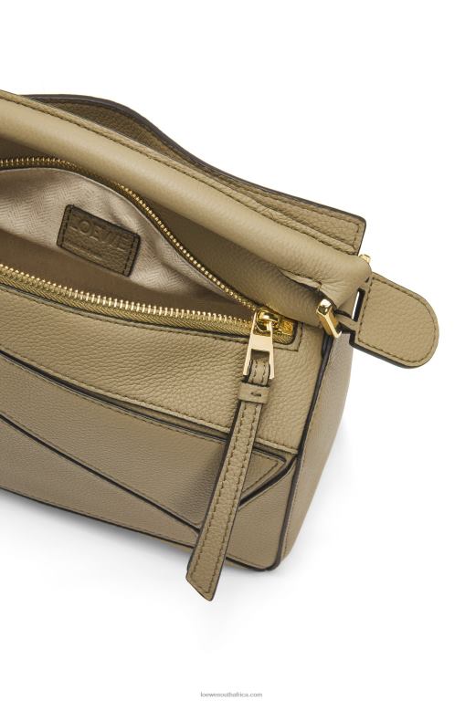 Loewe Women Small Puzzle bag in soft grained calfskin 206XF535 Artichoke Green - Image 7