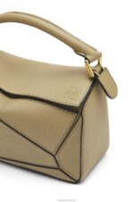 Loewe Women Small Puzzle bag in soft grained calfskin 206XF535 Artichoke Green - Image 8