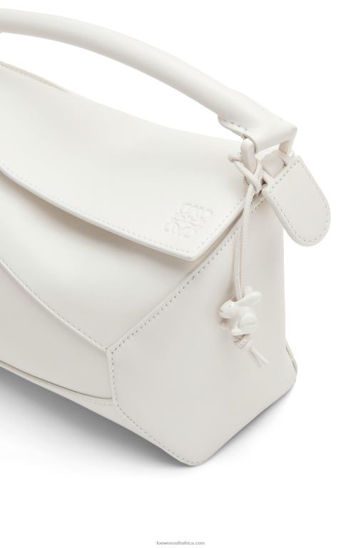 Loewe Women Small Puzzle Edge bag in satin calfskin 206XF435 White Glaze - Image 8