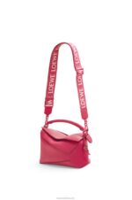 Loewe Women Small Puzzle Edge bag in satin calfskin 206XF436 Ruby Red Glaze - Image 6