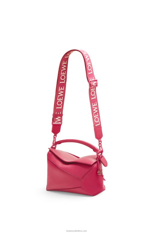 Loewe Women Small Puzzle Edge bag in satin calfskin 206XF436 Ruby Red Glaze - Image 6