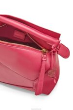 Loewe Women Small Puzzle Edge bag in satin calfskin 206XF436 Ruby Red Glaze - Image 7