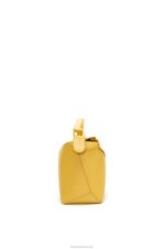 Loewe Women Small Puzzle Edge bag in satin calfskin 206XF530 Pale Yellow Glaze - Image 4