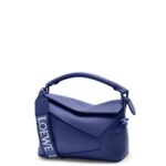 Loewe Women Small Puzzle Edge bag in satin calfskin 206XF531 Deep Purple Glaze