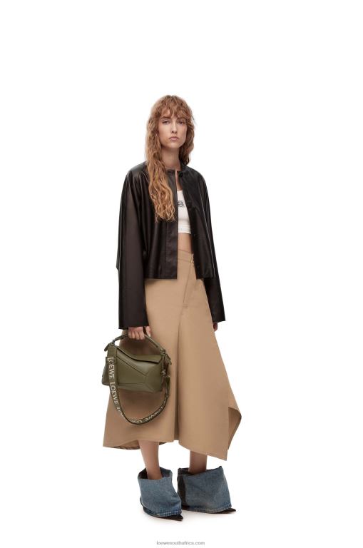 Loewe Women Small Puzzle Edge bag in satin calfskin 206XF536 Tea Dust Glaze - Image 2