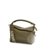 Loewe Women Small Puzzle Edge bag in satin calfskin 206XF536 Tea Dust Glaze