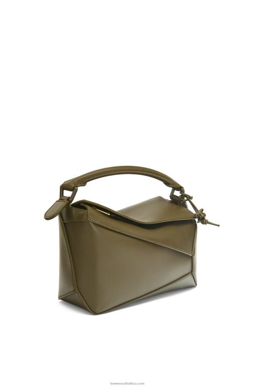 Loewe Women Small Puzzle Edge bag in satin calfskin 206XF536 Tea Dust Glaze - Image 3