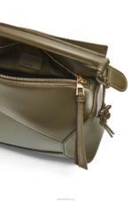 Loewe Women Small Puzzle Edge bag in satin calfskin 206XF536 Tea Dust Glaze - Image 7