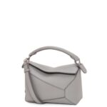 Loewe Women Small Puzzle Edge bag in soft grained calfskin 206XF366 Pearl Grey