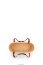 Loewe Women Small Square Basket bag in raffia and calfskin 206XF46 Natural/Pecan - Image 3