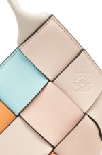 Loewe Women Small Surplus Leather Woven basket bag in calfskin 206XF105 Apricot/Gold - Image 6