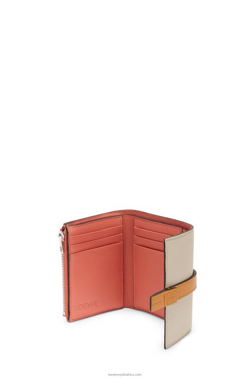 Loewe Women Small vertical wallet in soft grained calfskin 206XF1221 Light Oat/Honey - Image 2