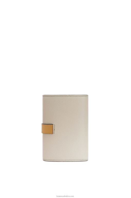 Loewe Women Small vertical wallet in soft grained calfskin 206XF1221 Light Oat/Honey - Image 3