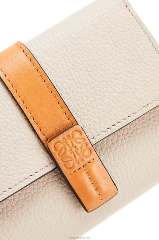 Loewe Women Small vertical wallet in soft grained calfskin 206XF1221 Light Oat/Honey - Image 5