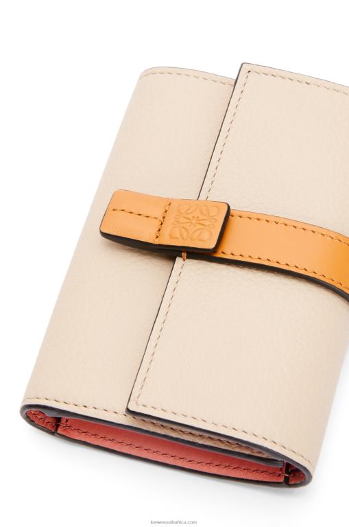 Loewe Women Small vertical wallet in soft grained calfskin 206XF1221 Light Oat/Honey - Image 9