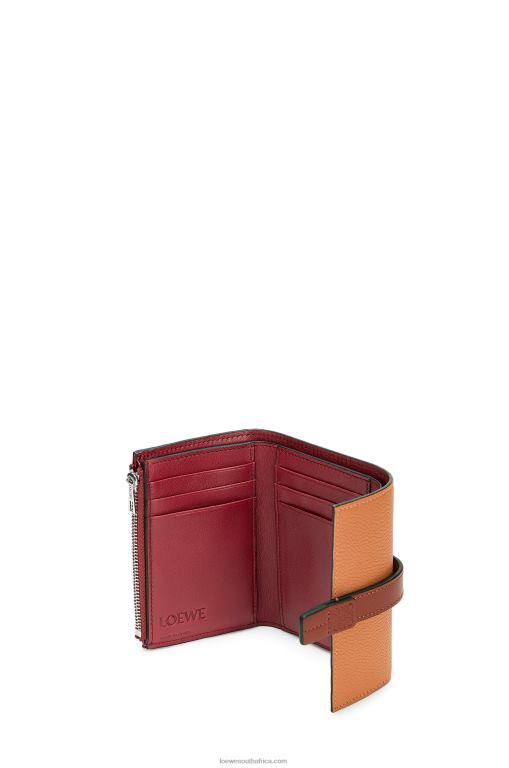 Loewe Women Small vertical wallet in soft grained calfskin 206XF1256 Light Caramel/Pecan - Image 3