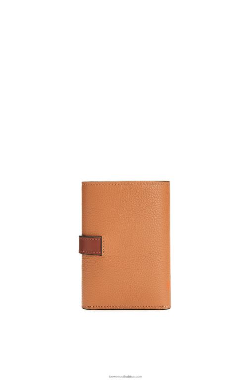 Loewe Women Small vertical wallet in soft grained calfskin 206XF1256 Light Caramel/Pecan - Image 4